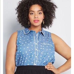 Modcloth imagine that button up top 1x